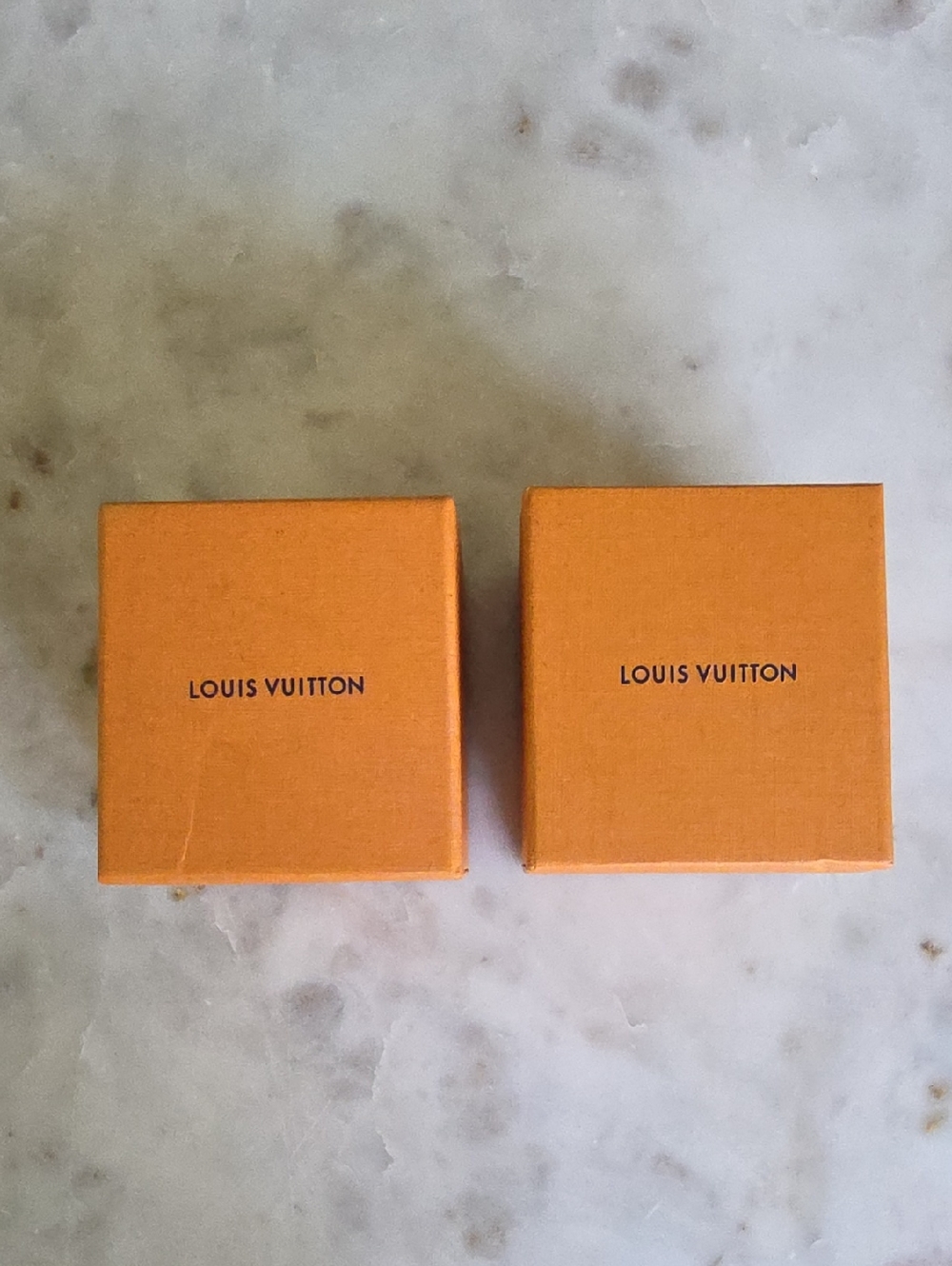 Louis Vuitton Orange Jewelry &Accesory Boxes (Set of 2) With LV Suede Mini Pouch